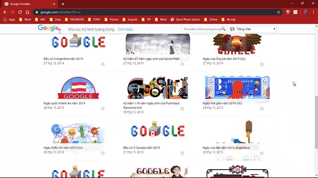 trò chơi phổ biến về hình tượng trưng của google